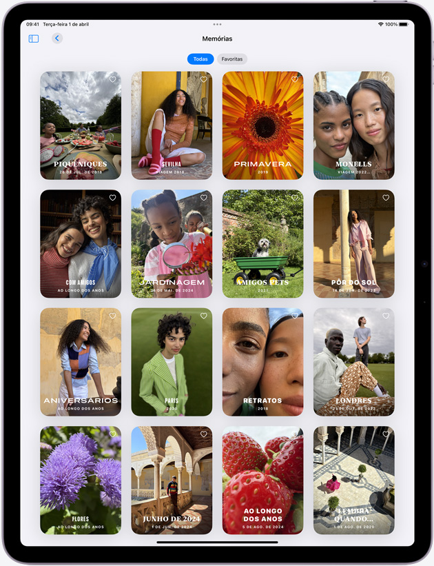 App Fotos no iPad Air.