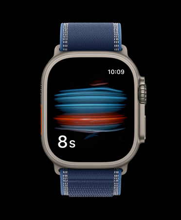 Apple Watch Ultra 3, boîtier en titane, naturel, test d’oxygène sanguin dans l’app Santé