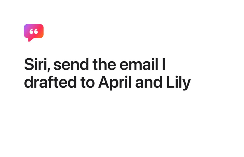 Un premier iPhone affiche une photothèque avec une barre de recherche dans laquelle une description a été entrée. Un deuxième iPhone affiche la photo qui a été sélectionnée parmi les résultats de la recherche. Un troisième iPhone montre la photo insérée dans un fichier de l’app Notes.