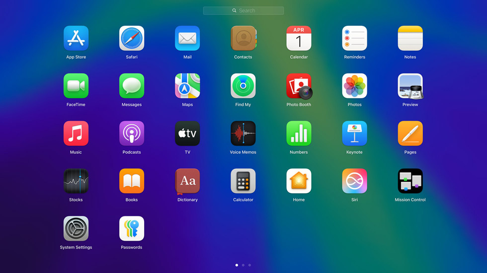 Vários ícones de apps apresentados num formato de grelha no ecrã.