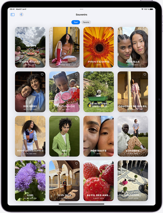 App Photos sur iPad Air