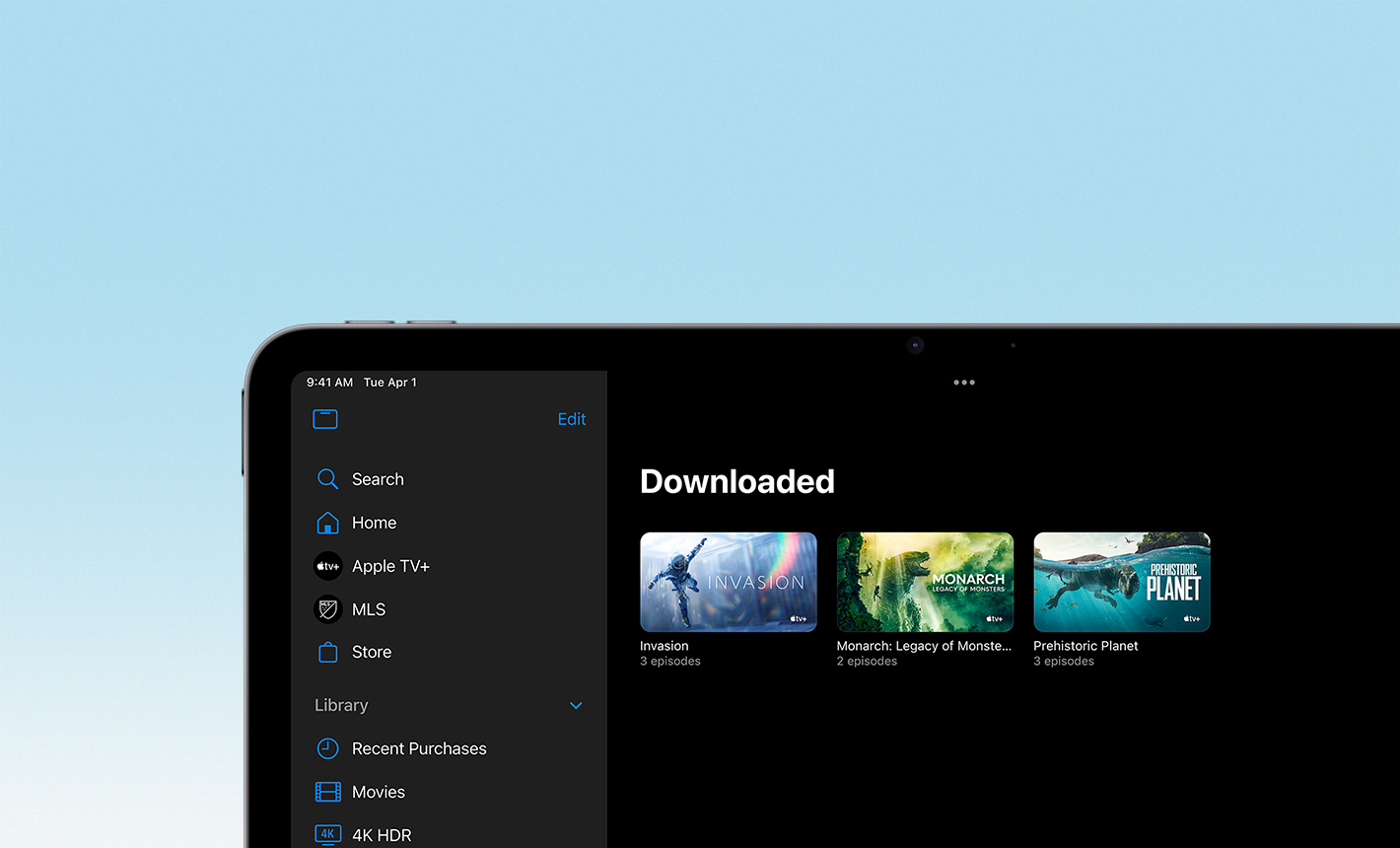 Film dan acara yang diunduh