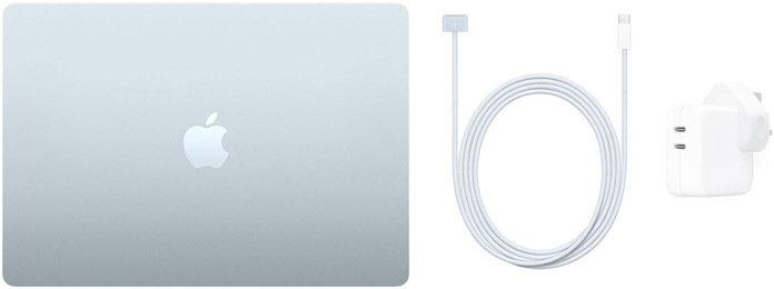 15-inch MacBook Air, USB-C to MagSafe 3 Cable and 35W Dual USB-C Port Power Adapter