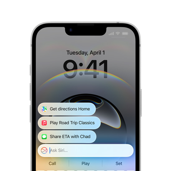 iPhone 16e showing text pop-up from Siri with instructions on how to set a text message to send later.