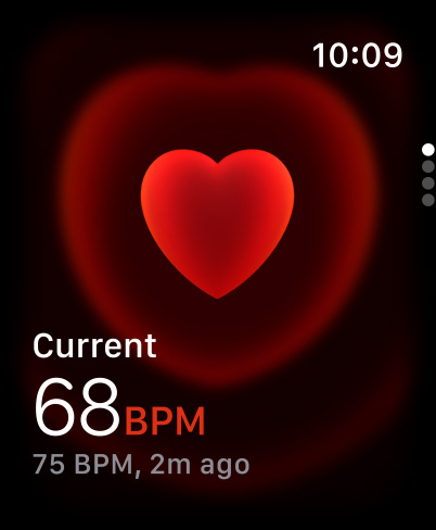 Apple Watch Ultra 3, titanium case, natural color, possible hypertension notification, pink heart in white box, band, Trail Loop, blue/bright blue color