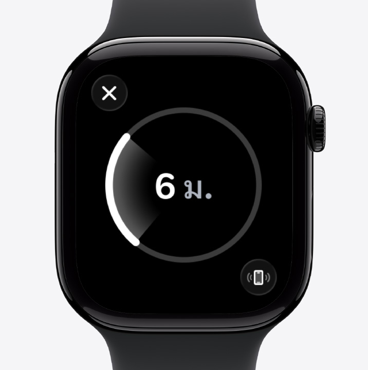 Apple Watch Series 11, aluminum case, polished jet black color, Precision Finding screen, estimated distance to lost phone, Sport Band, black color