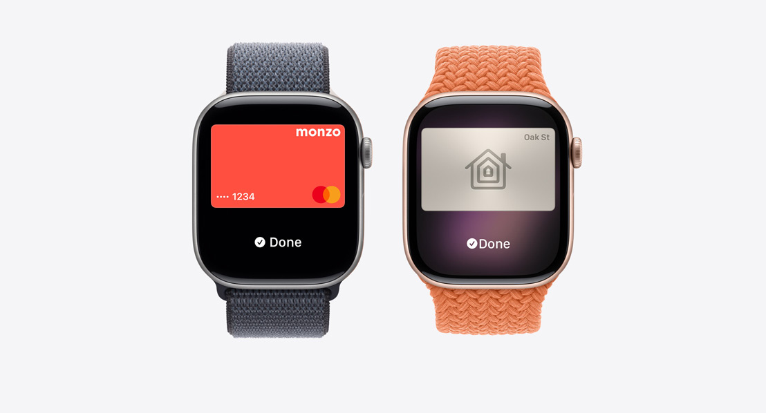 Apple Watch Series 11, Apple Pay screen, Apple Card, Apple Wallet, Travel Card, home key card