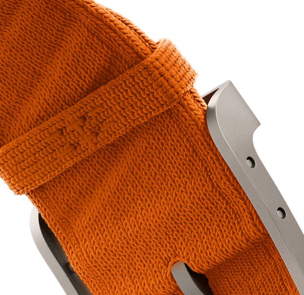 Apple Watch Hermès Ultra 3, bracelet En Mer, orange, attache coloris naturel