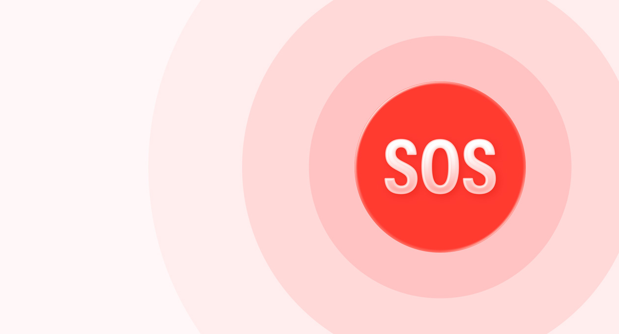 SOS-symbol for Faldregistrering