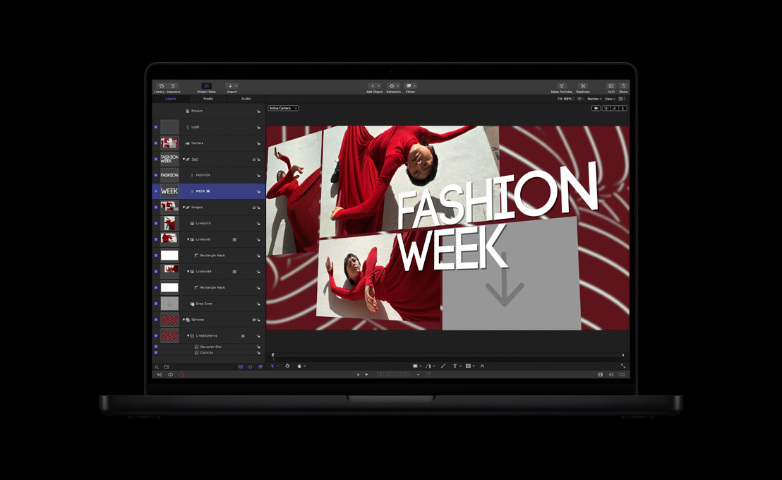 MacBook Pro 16, poster for Fashion Week using a range of graphic templates available