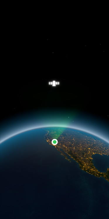 Photo de la terre vue de haut avec zoom arrière