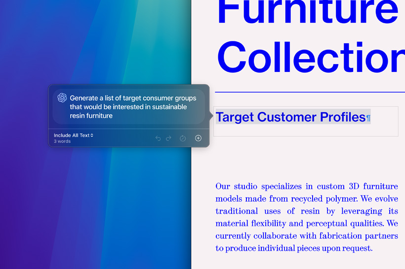Apple Intelligence funkcija Writing Tools izveido referāta kopsavilkumu